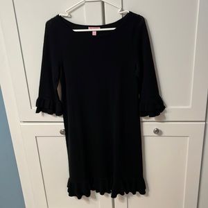 Lilly Pulitzer black 100% merino wool dress size M- runs small
